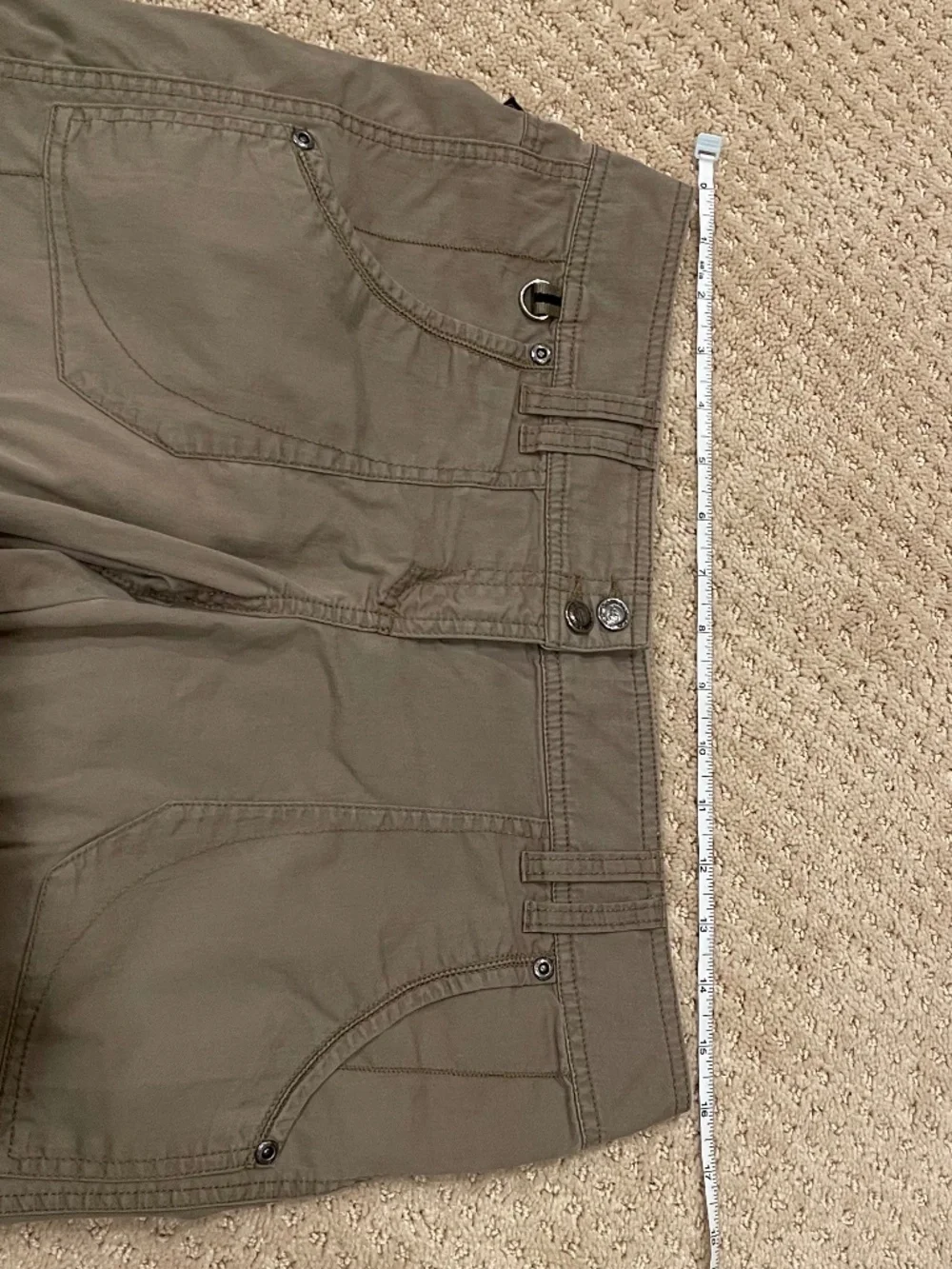 ExOfficio Tan Cotton Nylon Stretch Roll Up Cargo Hiking Pants 6 - Picture 5 of 7